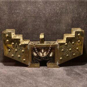 Antique RARE Child Ottoman Turkish Oriental Shoe Polish Stand Mother of Pearl